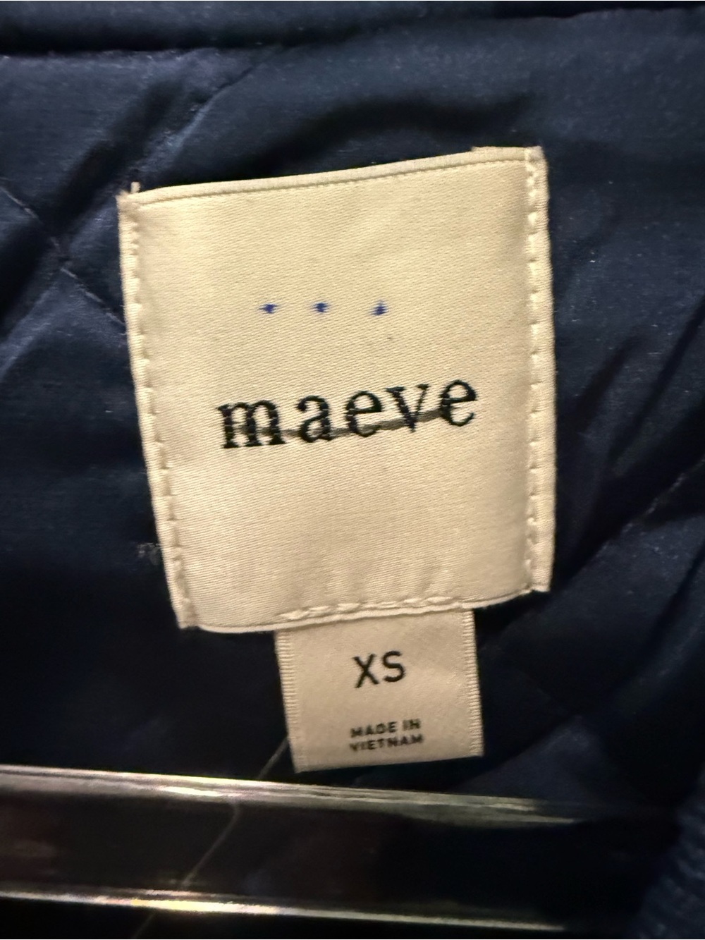 Maeve Floral Quilted Bomber Jacket in Navy & White - Picture 5 of 15